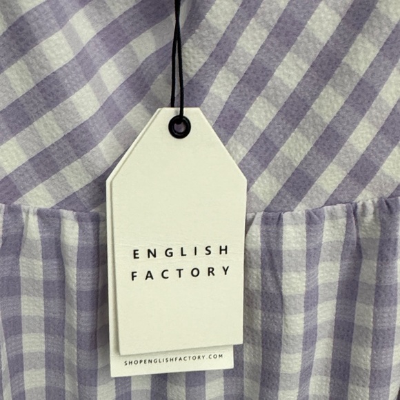 English Factory Lavender Checkered Dress - Picture 2 of 2